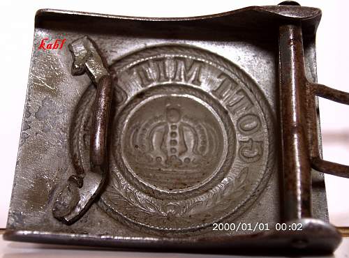 rare very early ww1 prussian buckle