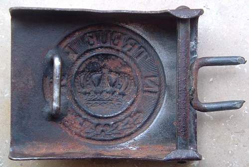 1915 Bavarian Steel Buckle - Small Crown why ?