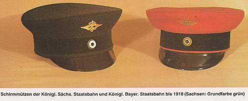DRB Reichsbahn/Eisenbahn Headgear