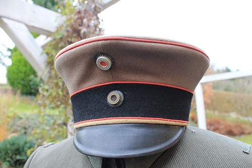 WW1 German Silk Top M1910 Specialist Officer Visor Cap