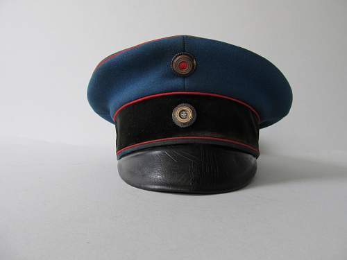 Prussian Artillerie or Pionier officer's visor cap