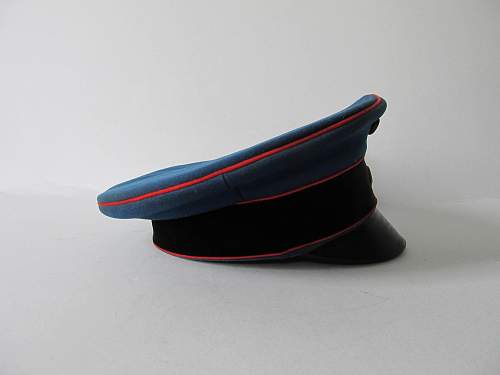 Prussian Artillerie or Pionier officer's visor cap