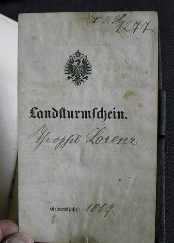 Landsturm Diary 1914/15