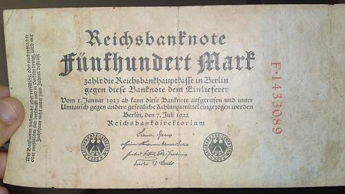 1923 Reichsbanknote