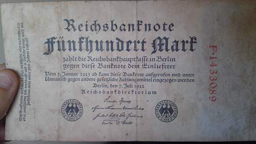 1923 Reichsbanknote