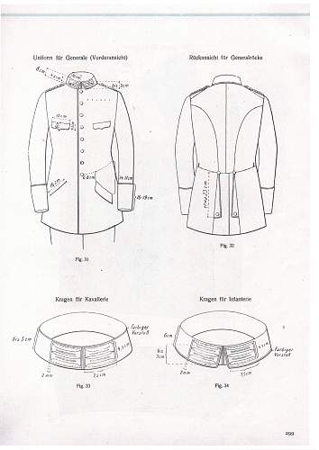 German uniforms patterns from a tailoring book