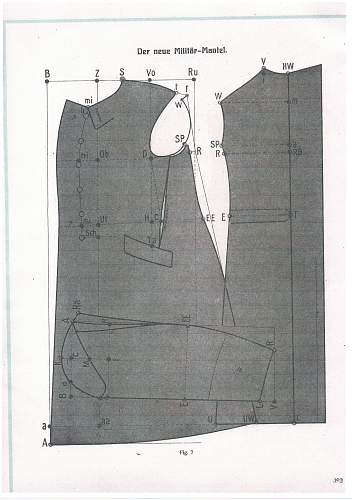 German uniforms patterns from a tailoring book