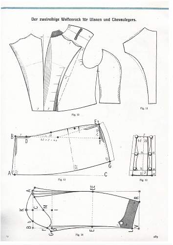 German uniforms patterns from a tailoring book