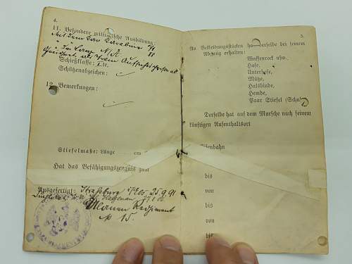 Militar-pass &amp; photo of soldier - schutztruppe maybe - help in translate