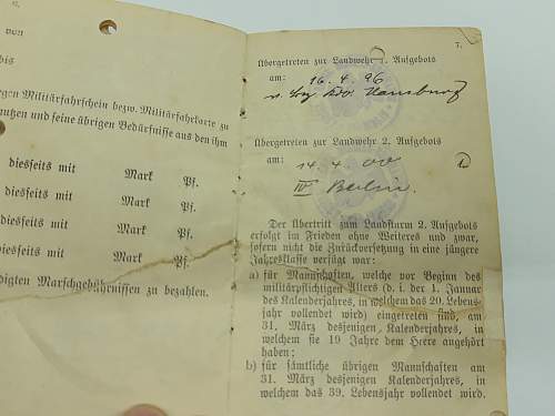 Militar-pass &amp; photo of soldier - schutztruppe maybe - help in translate