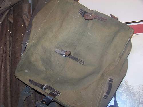 WW1 straps on ww2 backpack from Normandy