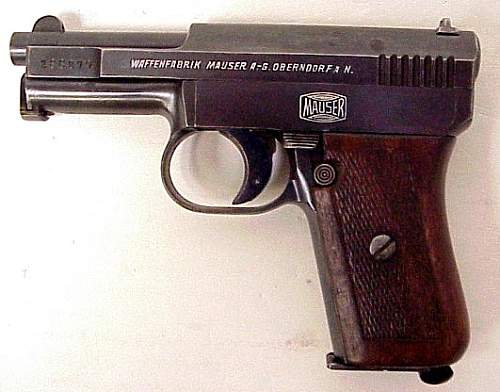 prototype experimental pistols Mauser-Nickl in 9 mm Parabellum