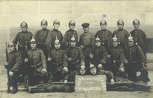 1916 Postcard of men from IR21