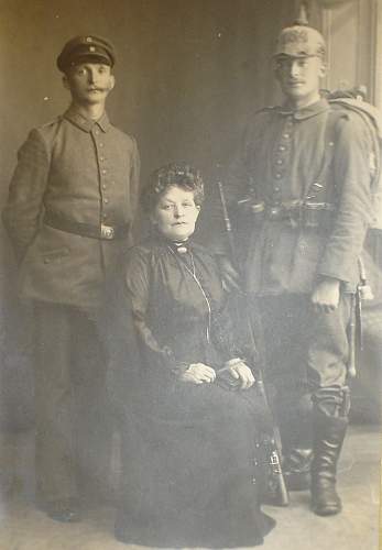 Postcard of a  German Soldier with trench knife