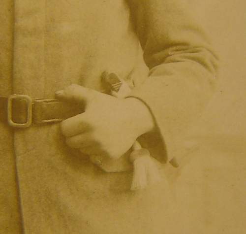 Postcard of a  German Soldier with trench knife