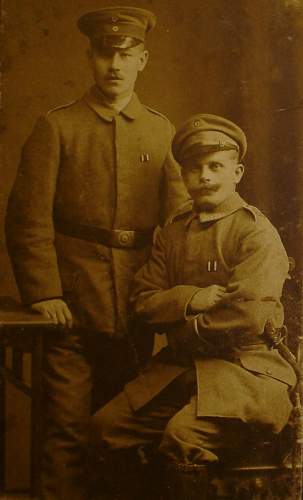 Postcard of a  German Soldier with trench knife