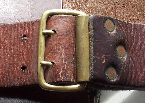 Crown stamped on leather pouch