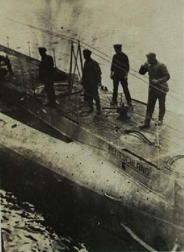 Cargo Submarine U-Deutschland Artifacts and Model