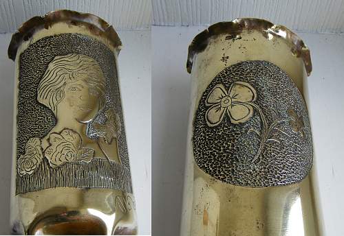 Trench art German shell case