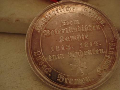 Hanseatic Napoleonic Campaigns Medal 1814 1815