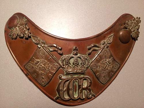 RARE  Original Prussian Ulan Cavalry FLAG BEARERS Gorget !!! a new addition to my collection ....