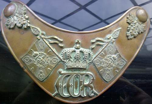 RARE  Original Prussian Ulan Cavalry FLAG BEARERS Gorget !!! a new addition to my collection ....