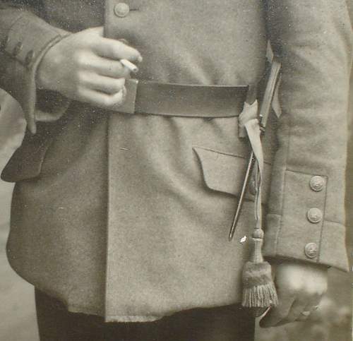 Postcard of a  German Soldier with trench knife