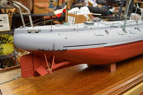 Cargo Submarine U-Deutschland Artifacts and Model