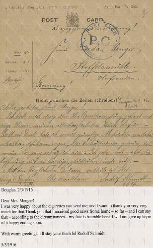 Two WWI German Soldiers' letters