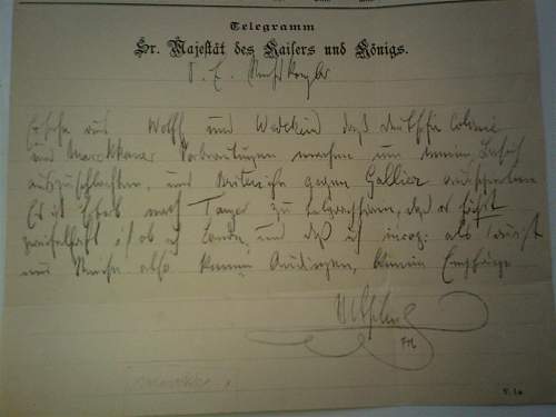 Original documents? Hidenburg and kaiser wilhelm II