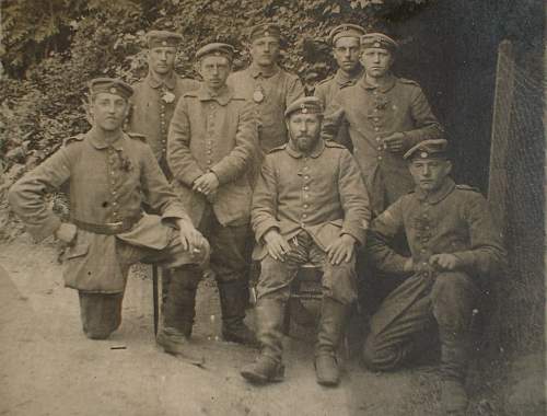 Postcard of a  German Soldier with trench knife