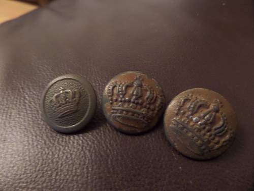 Imperial German buttons flea market finds