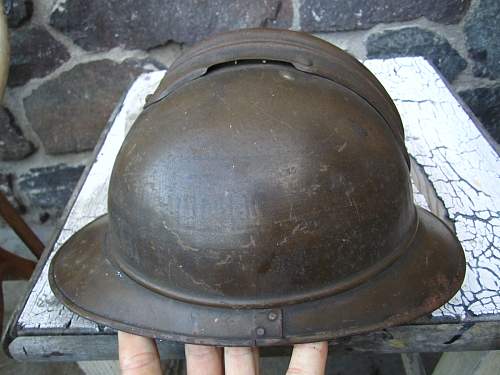 Imperial Russian M 15 Adrian helmet - Original find. Helps needed !