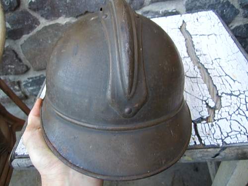 Imperial Russian M 15 Adrian helmet - Original find. Helps needed !