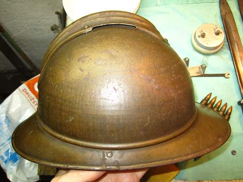 Imperial Russian M 15 Adrian helmet - Original find. Helps needed !