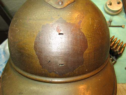 Imperial Russian M 15 Adrian helmet - Original find. Helps needed !