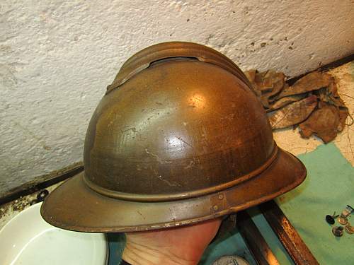 Imperial Russian M 15 Adrian helmet - Original find. Helps needed !