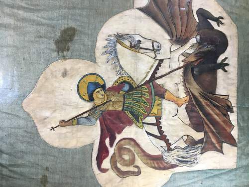Other Fantastic Imperial Russian Painted Silk St George Flag for info