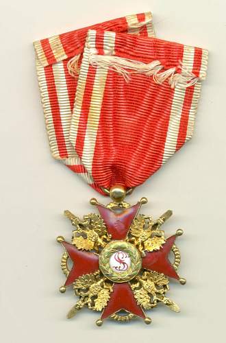 Imperial Russian Order of St Stanislaus