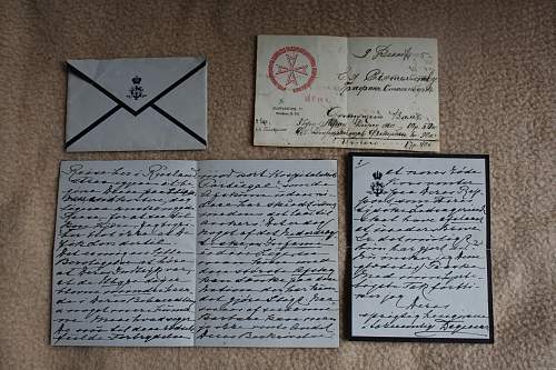 My small Imperial Russian collection. (kindjal, bebut, bayo and letter written by Maria Feodorovna)