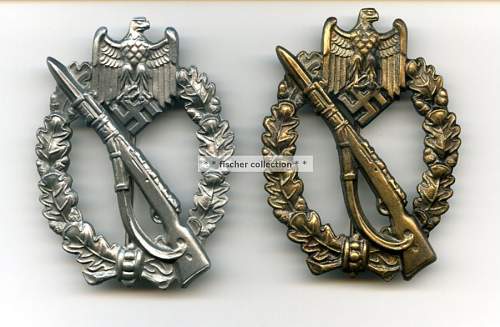 Silber Infanterie Sturmabzeichen and Verwundetenabzeichen.