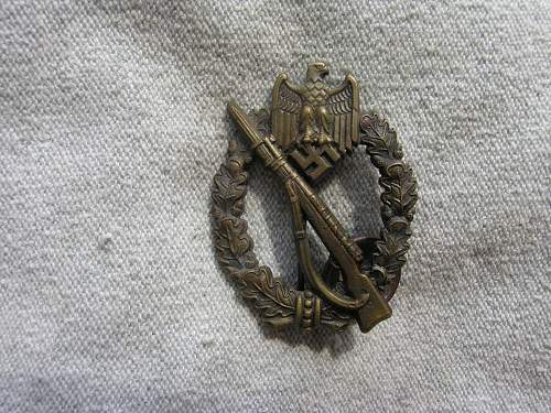 Infanterie Sturmabzeichen in Bronze Karl Wurster