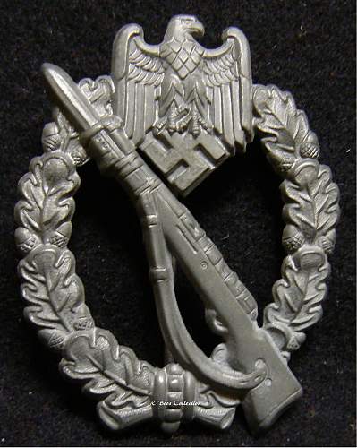 Infanterie Sturmabzeichen in Silber, Frank und Reif, Marked