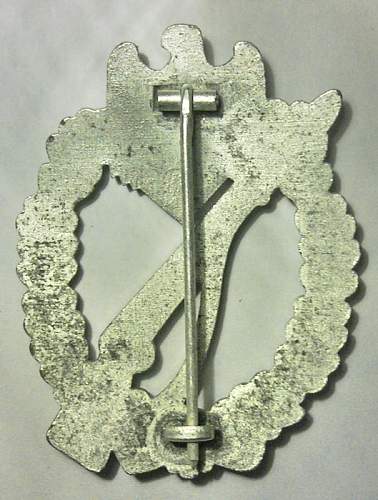 Unmarked Infanterie Sturmabzeichen in Silber