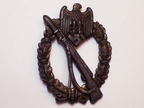 Unmarked Infanterie Sturmabzeichen in Bronze