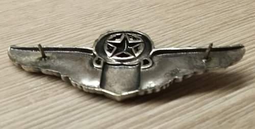 WW2 AAF Sterling Command Pilot Wings by Josten Sterling Silver