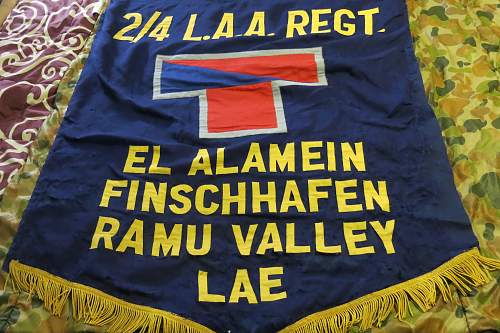 Australian WW2 2/4th L.A.A. Regiment banner