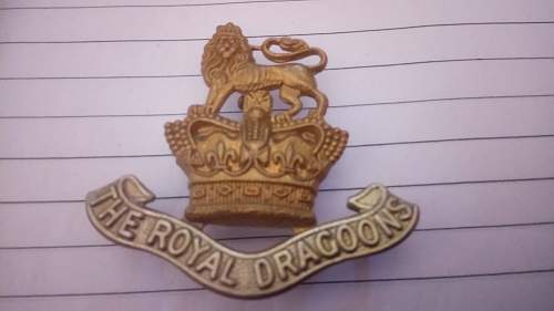 royal dragoon cap badge not sure on age