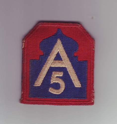 WW2 period US 5th army patch