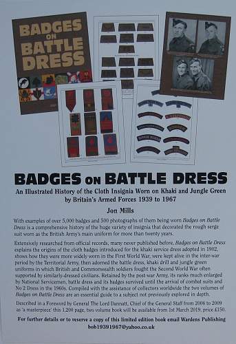 New book - British &quot;Badges on Battledress&quot;